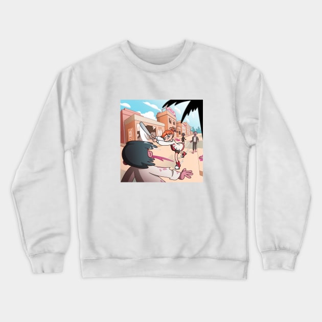 Walking Girl No.1 Crewneck Sweatshirt by artsmile